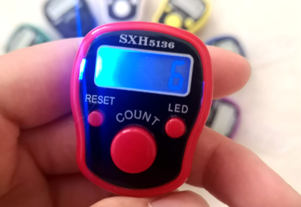 Islamic Tasbih Counter Ring Tally Counter Electric Digital with LED خاتم  التسبيح